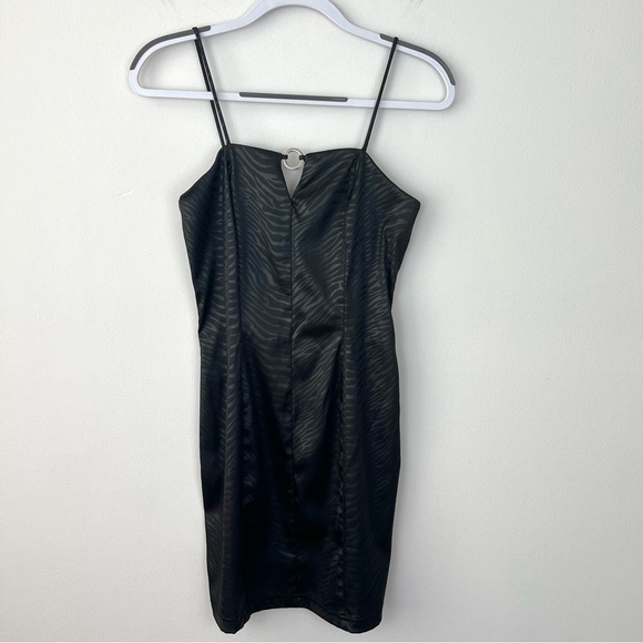 Tempted 90s Vintage Zebra Black Mini Dress - Picture 1 of 6